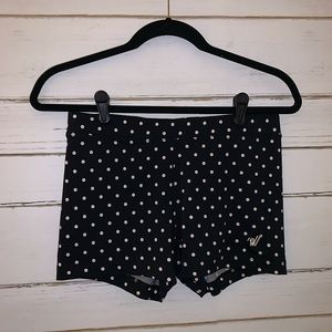 Varsity White Polka Dot Spandex Shorts